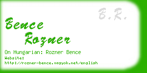 bence rozner business card